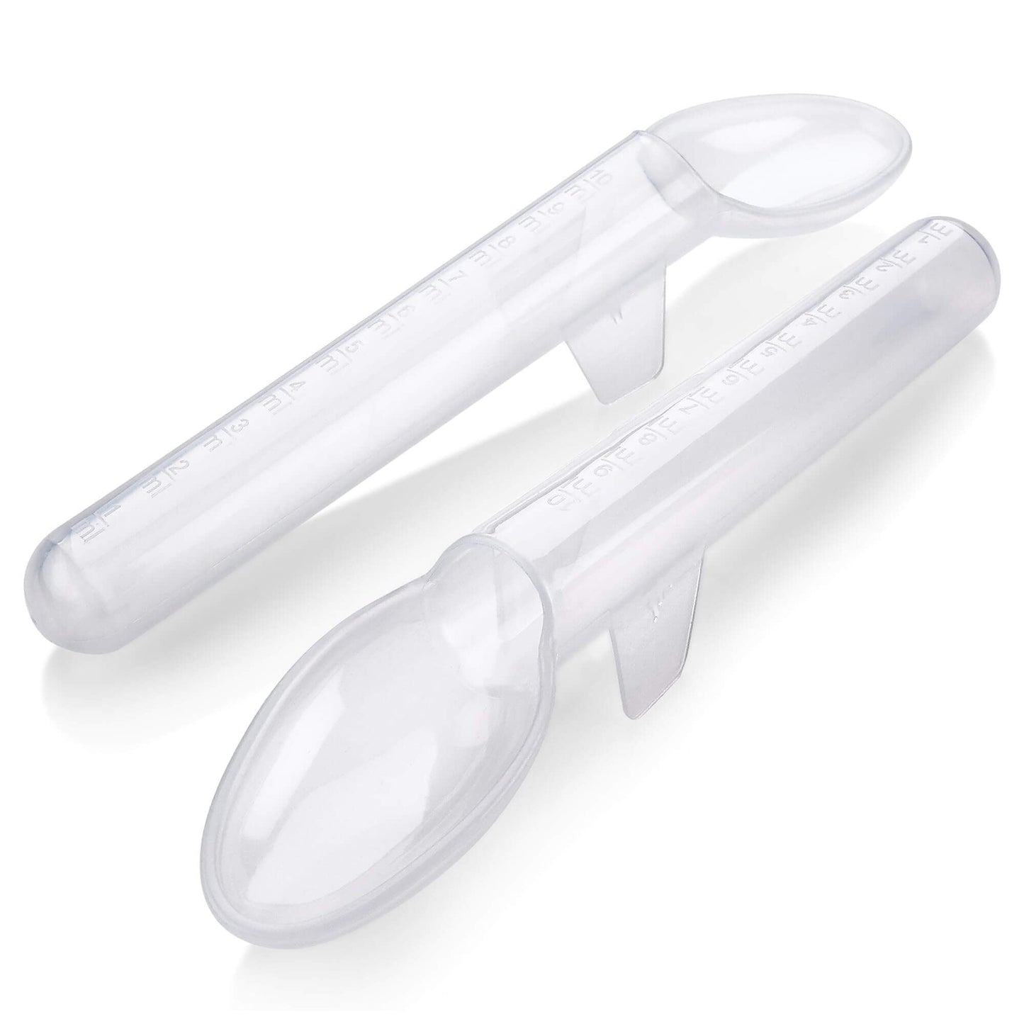 Calibrated Medicine Spoon for Kids, Baby & Toddler - (Pack of 2) - 2 Tsp/10 mL Capacity Plastic Oral Liquid Dose Medicat