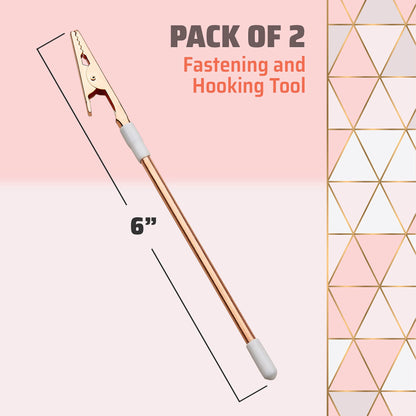 Jewelry Helper - (Pack of 2) 6" Fastening and Hooking Tool for Bracelets, Watches, Necklaces and Other Jewelry Clasps or Closures - Buddy Helps Prevent Wrist Strain for Limited Mobility and Arthritis
