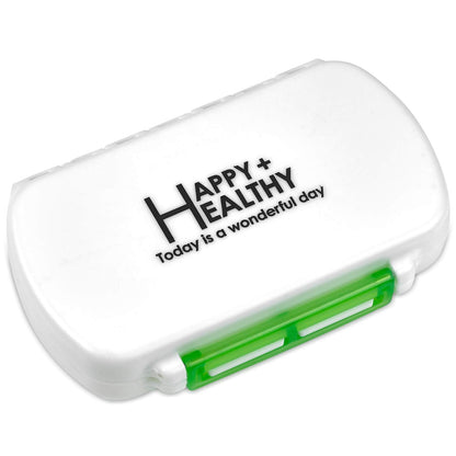Pill Boxes- Pack of 2 Waterproof Medicine Pill Holder Cases, BPA-Free Daily Tablet Holder Storage Organizer Dispenser for Medications, Supplements, & Vitamins, Ideal for Travel by