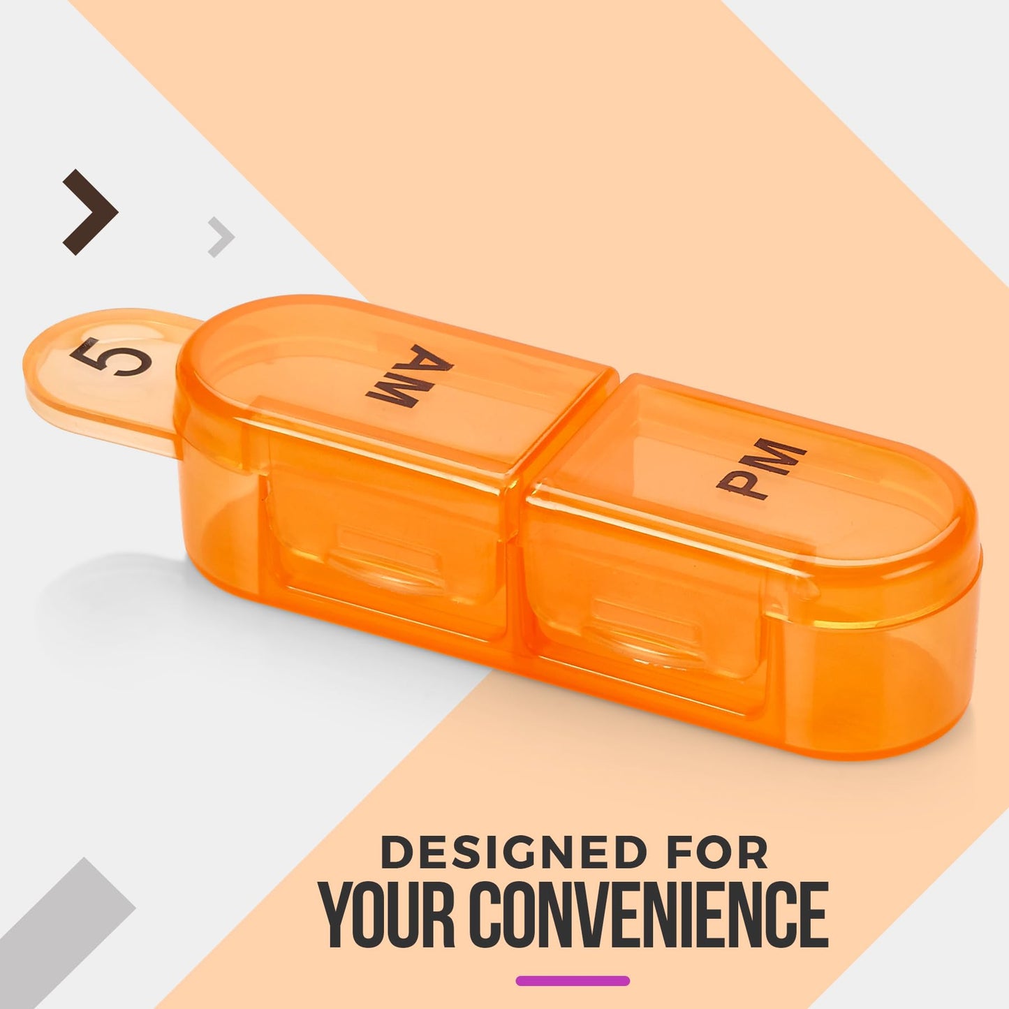 Monthly Pill Organizer 2 Times a Day, 30 Day Pill Box AM PM, Morning and Night One Month Pill Box Organizer with Daily Removable 31 Day Pill Organizers and Organizing Tray