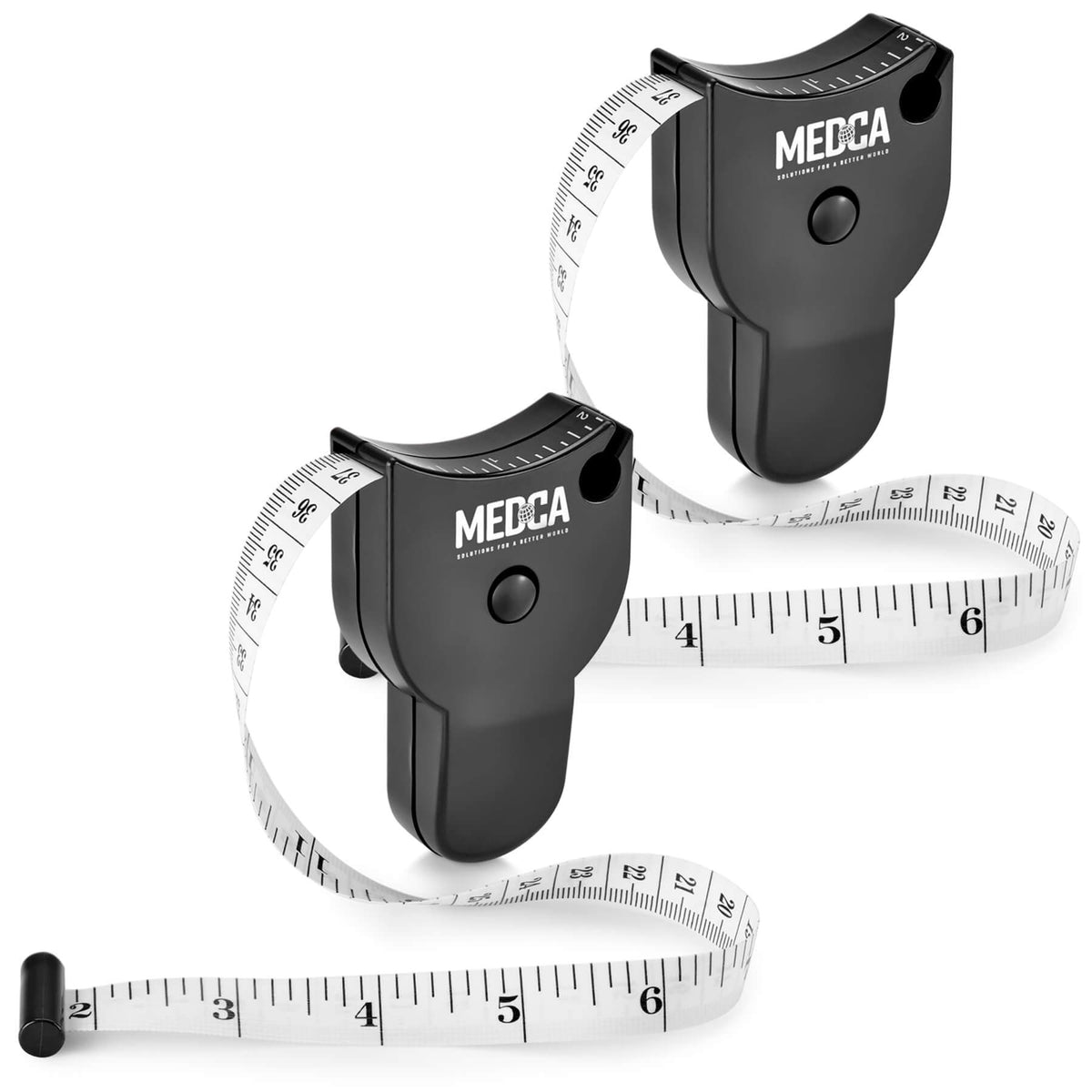 Body Tape Measure - (2 Pack) Measuring Tapes for Body and Fat Weight Monitors, (Inches & Cm) Retractable Ruler for Accur