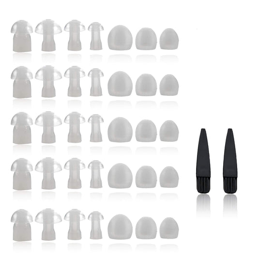 Hearing Aid Domes - Universal Domes for Hearing Aids - Sizes Small, Medium, Large & X-Large Earbud Replacements and BTE 