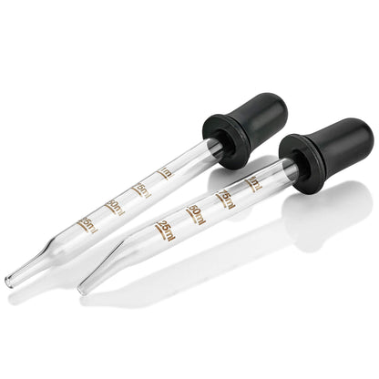 Eye Dropper - (Pack of 200 Bulk) Bent & Straight Tip Calibrated Glass Medicine Droppers for Medications or Essential Oils Pipette Dropper for Accurate Easy Dose and Measurement (1 mL Capacity)