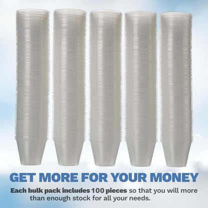 Clear Medicine Cups (1oz) - Pack of 100 - Plastic Disposable Graduated Medicine Cups with Measurements for Medication Arts & Crafts Mouthwash and More