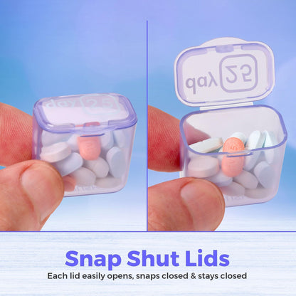 Monthly Pill Organizer - (Pack of 2) 31 Day Pill Organizer with Large Removable Medication Pods, Portable Pill Case Box and Holder for Daily Medicine and Vitamins for Travel, Purple
