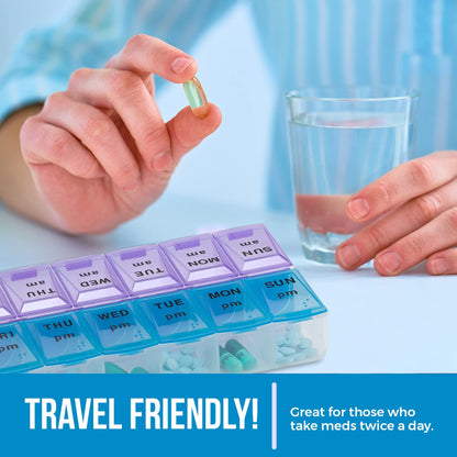 Weekly Pill Organizer, Twice-a-Day, Pack of 40