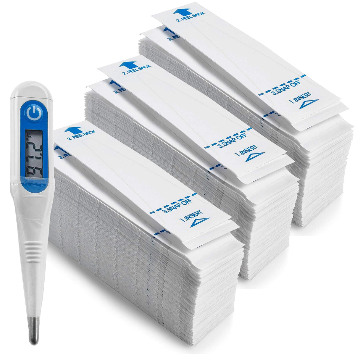 Thermometer Probe Covers - Pack of 300 - Universal and Disposable Probe Cover Box for Digital Thermometer for Accurate S