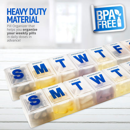 Weekly Pill Organizer, 7-Day Pill Planner Extra Large