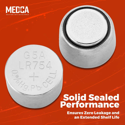 AG5 LR754 Batteries - 60 Count Pack - 1.5V Alkaline 754 LR48 193 Battery Button Coin Cell Batteries