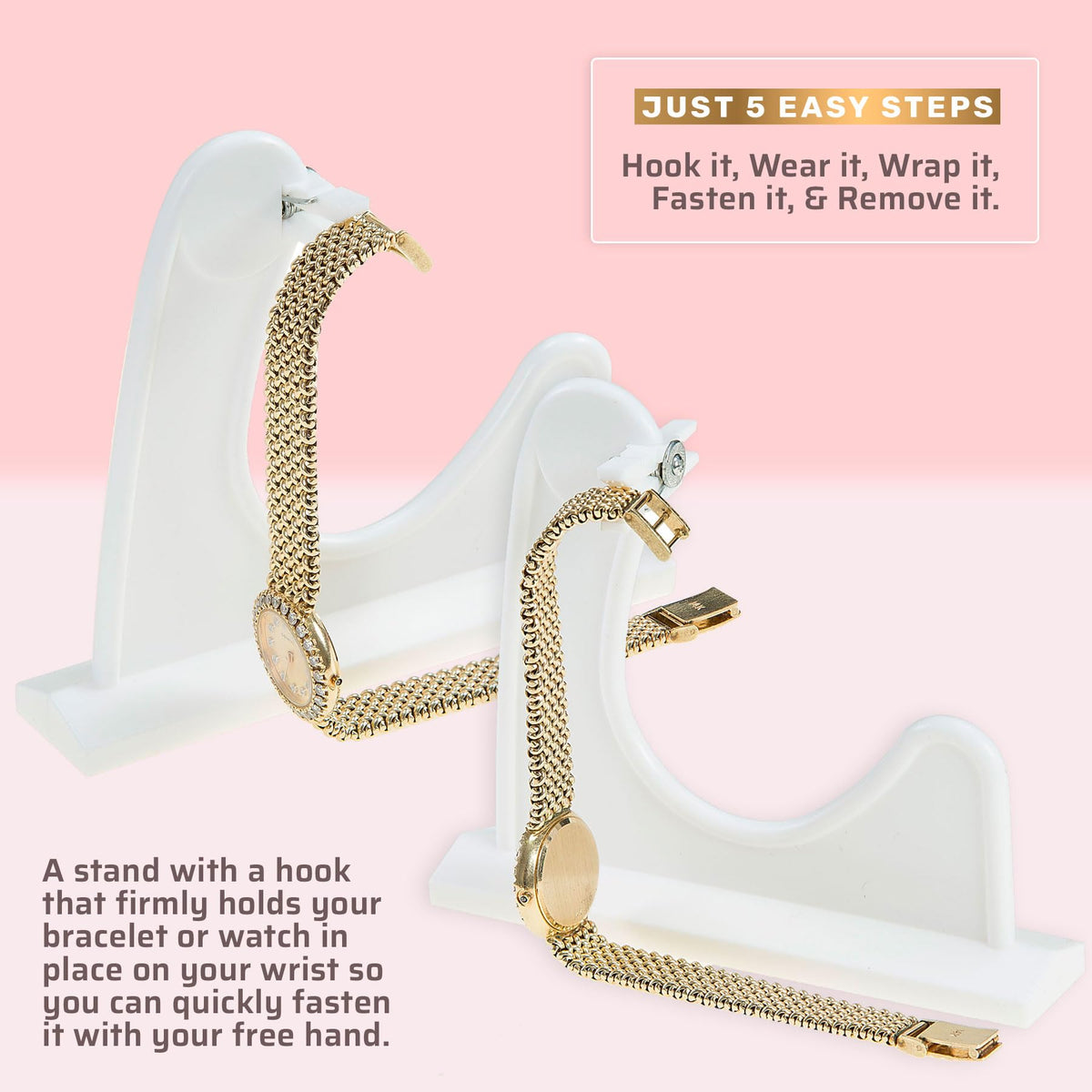 Bracelet Helper Tool to Put on Jewelry Yourself 2 Pack - Easy-to-Use Bracelet Clasp Helper for Costume, Fine Jewelry & Watches - Portable Jewelry Fastener Tool for Women