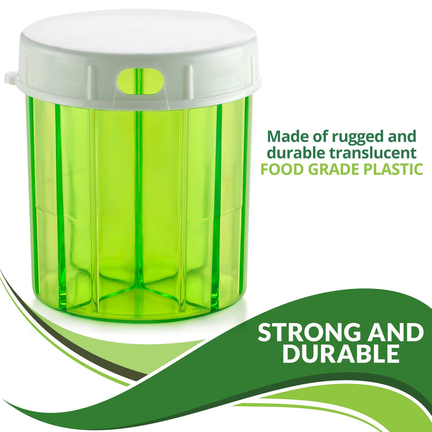 Round Pill Organizer Dispenser - Pack of 2 - Pill Boxes with 4 Compartments for Medication, Vitamins & Supplements Bottle Daily Pill Case Reminder Box