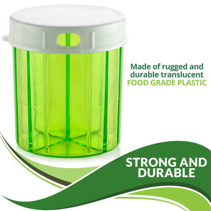 Round Pill Organizer Dispenser - Pack of 2 - Pill Boxes with 4 Compartments for Medication, Vitamins & Supplements Bottle Daily Pill Case Reminder Box