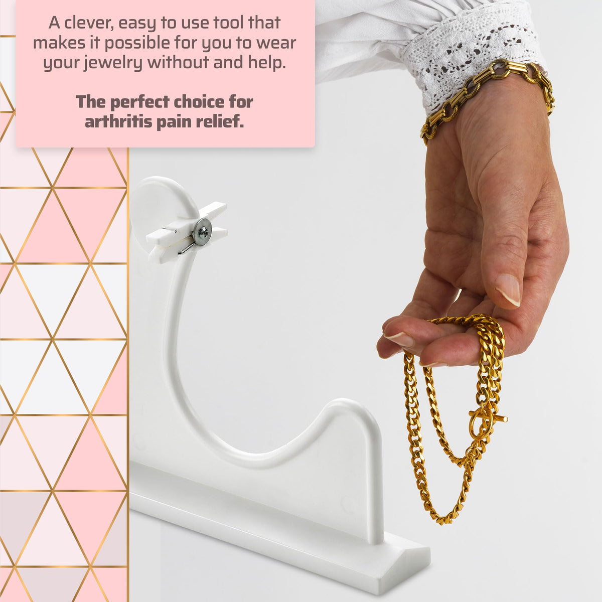 Bracelet Helper Tool to Put on Jewelry Yourself - Easy-to-Use Bracelet Clasp Helper for Costume, Fine Jewelry & Watches - Portable Jewelry Fastener Assistance Tool - Gift for Women