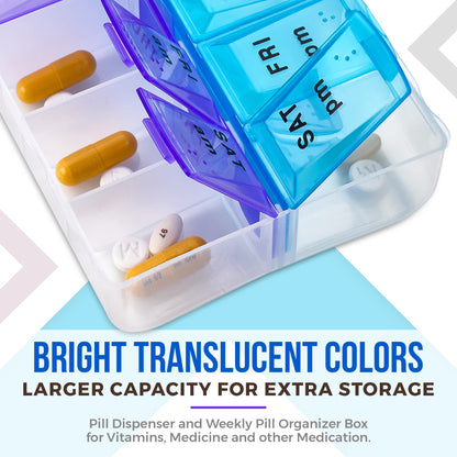 Weekly Pill Organizer, Twice-a-Day, Pack of 2