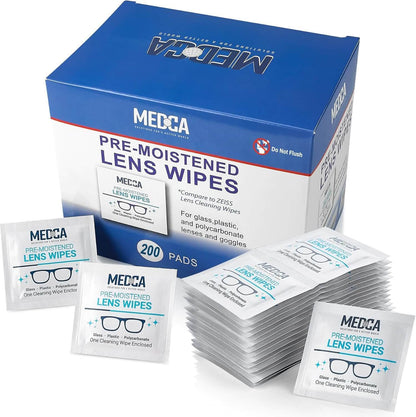 Lens Cleaning Wipes - [210 Pack] Pre Moistened Cleansing Cloths and Individually Wrapped Eyeglass Cleaner Wipe Pads for 