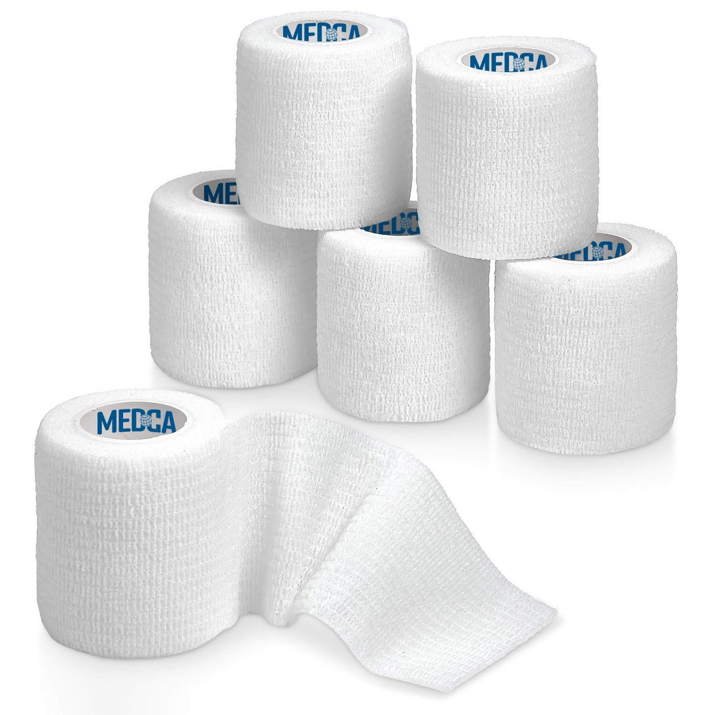6 Pack, Self Adherent Cohesive Tape - 2” x 5 Yards, Self Adhesive Bandage Rolls & Sports Athletic Wrap for Ankle, Wrist,