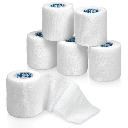 6 Pack, Self Adherent Cohesive Tape - 2” x 5 Yards, Self Adhesive Bandage Rolls & Sports Athletic Wrap for Ankle, Wrist,