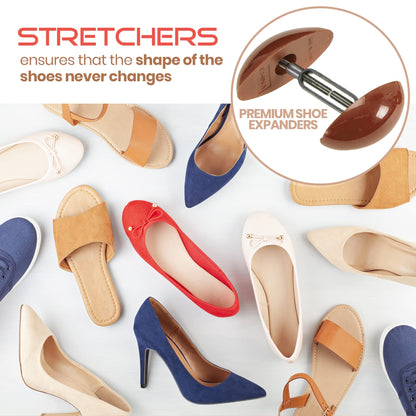 Shoe Stretcher Total of 2 Stretchers, 1 Pair, Brown