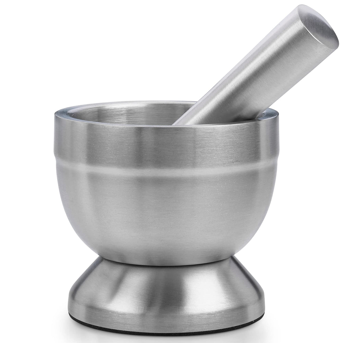 Pill Crusher - 304 Food Grade Stainless Steel Mortar and Pestle Medicine Grinder Set - Non-Slip Splitter to Easily Crush