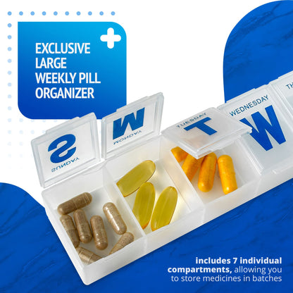 Weekly Pill Organizer, 7-Day Pill Planner Extra Large