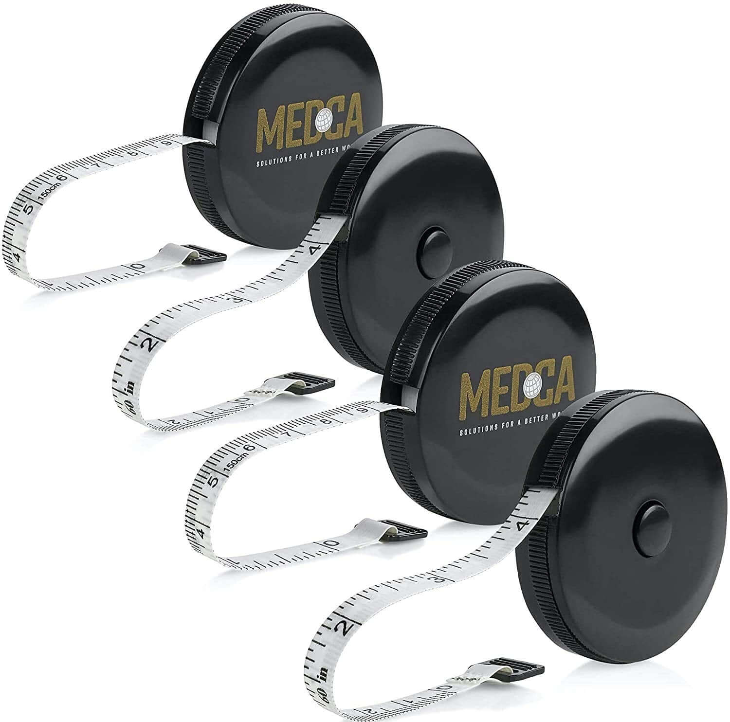 Tape Measure for Body Measuring Tape - (Pack of 4) Dual Sided Inch and CM, Portable, Retractable Soft Ruler Tool for Mea