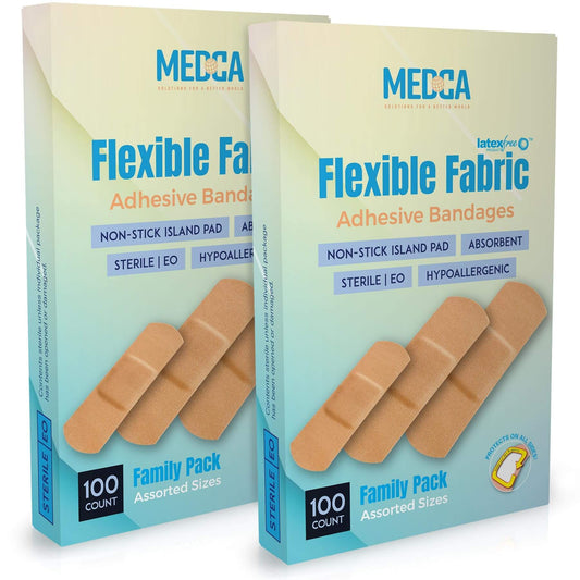 Flexible Fabric Adhesive Bandages for Comfortable Flexible Large Protection & Wound Care of Minor Cuts, Scrapes, & Wound