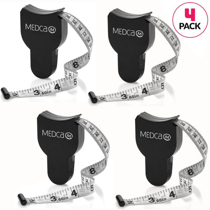 Body Tape Measure - (4 Pack) Measuring Tapes for Body and Fat Weight Monitors, (Inches & Cm) Retractable Ruler for Accur