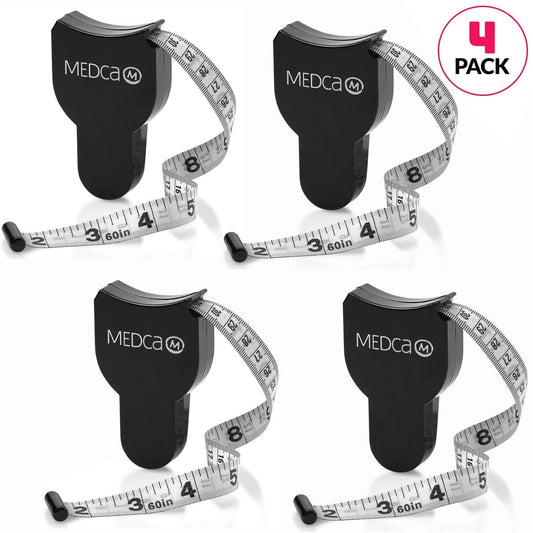 Body Tape Measure - (4 Pack) Measuring Tapes for Body and Fat Weight Monitors, (Inches & Cm) Retractable Ruler for Accur