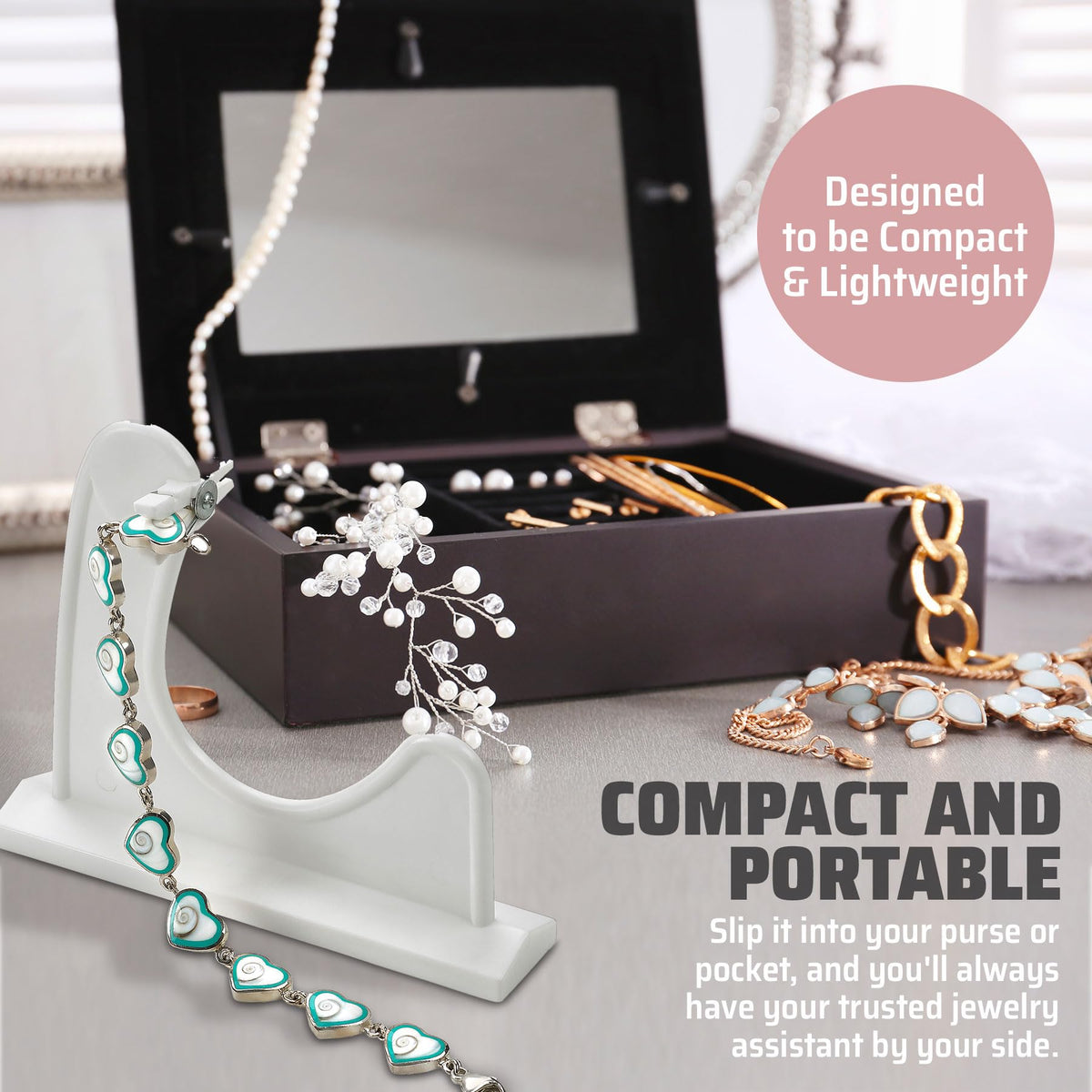 Bracelet Helper Tool to Put on Jewelry Yourself - Easy-to-Use Bracelet Clasp Helper for Costume, Fine Jewelry & Watches - Portable Jewelry Fastener Assistance Tool - Gift for Women