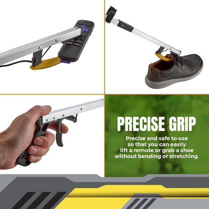 Reacher Grabber Pickup Tool - Wide Claw Arm Gripping Device with Magnetic Tip | Lightweight & Durable | Indoor and Outdoor Extender Reaching Mobility Aid | Trash Picker 26”