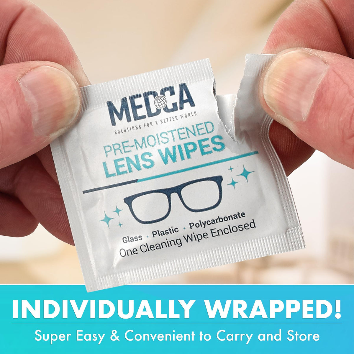 Lens Cleaning Wipes - [210 Pack] Pre Moistened Cleansing Cloths and Individually Wrapped Eyeglass Cleaner Wipe Pads for Phones, Tablet Screens