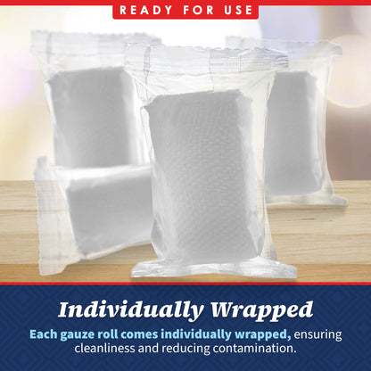 Gauze Bandage Rolls - (36 Pack) 2 in x 4.1 Yards Per Roll of Medical Grade Gauze Bandage and Stretch Wrapping for Dressing All Types of Wounds and First Aid Kit by, (2-Inch, 36 Pcs)