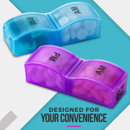 Monthly Pill Organizer - Am/Pm Daily Pill Organizer 32 Compartments for Each Day, Pill Dispenser and Dispenser Caddy that Helps You Organize Your Life, Perfect for Supplements and Medication by