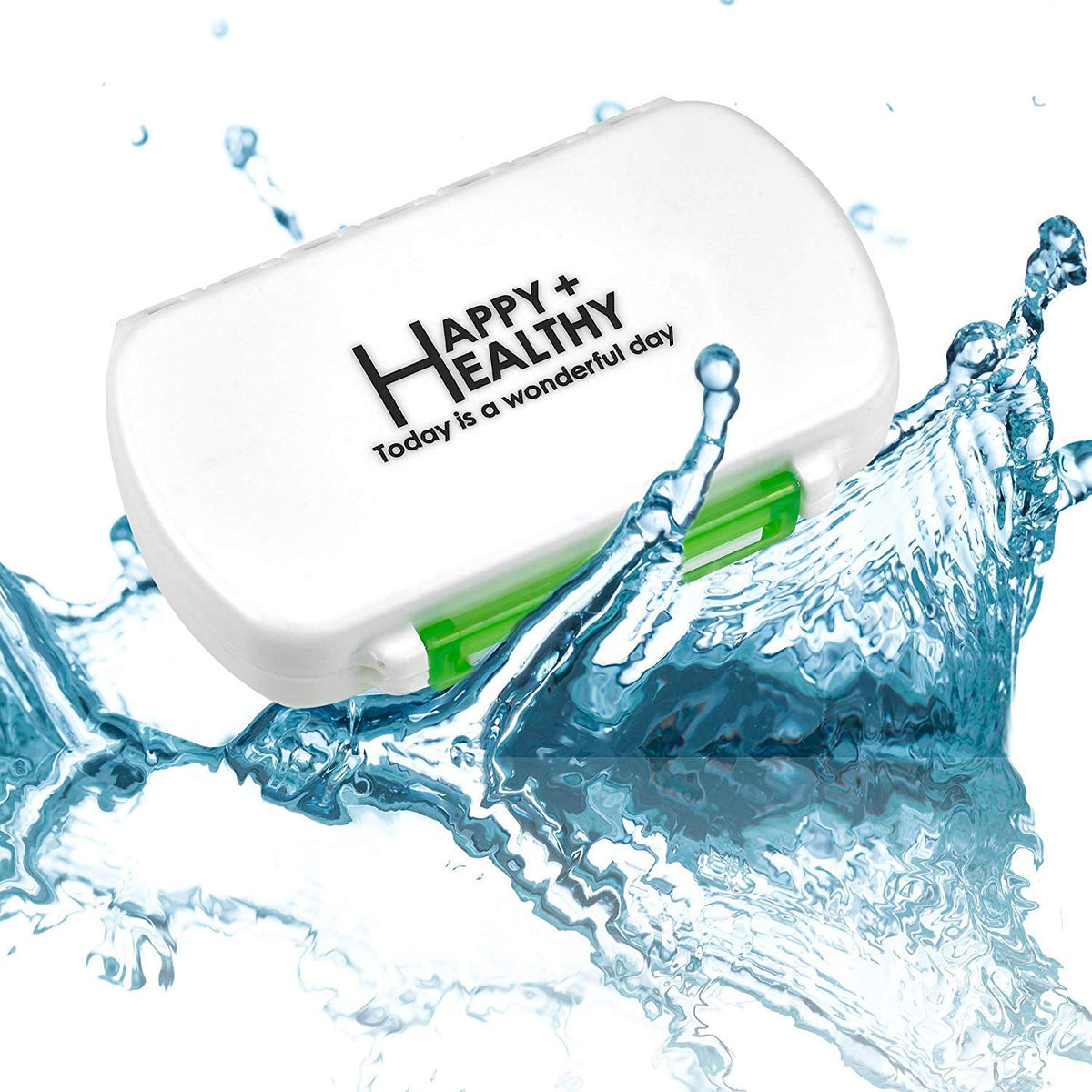 Pill Box - Water-Proof Medicine Pill Holder Case a BPA Free Daily Tablet Holder Storage Dispenser for All Your Medications, Supplements, Vitamins, and Meds, Ideal for Travel & Every Day Use by