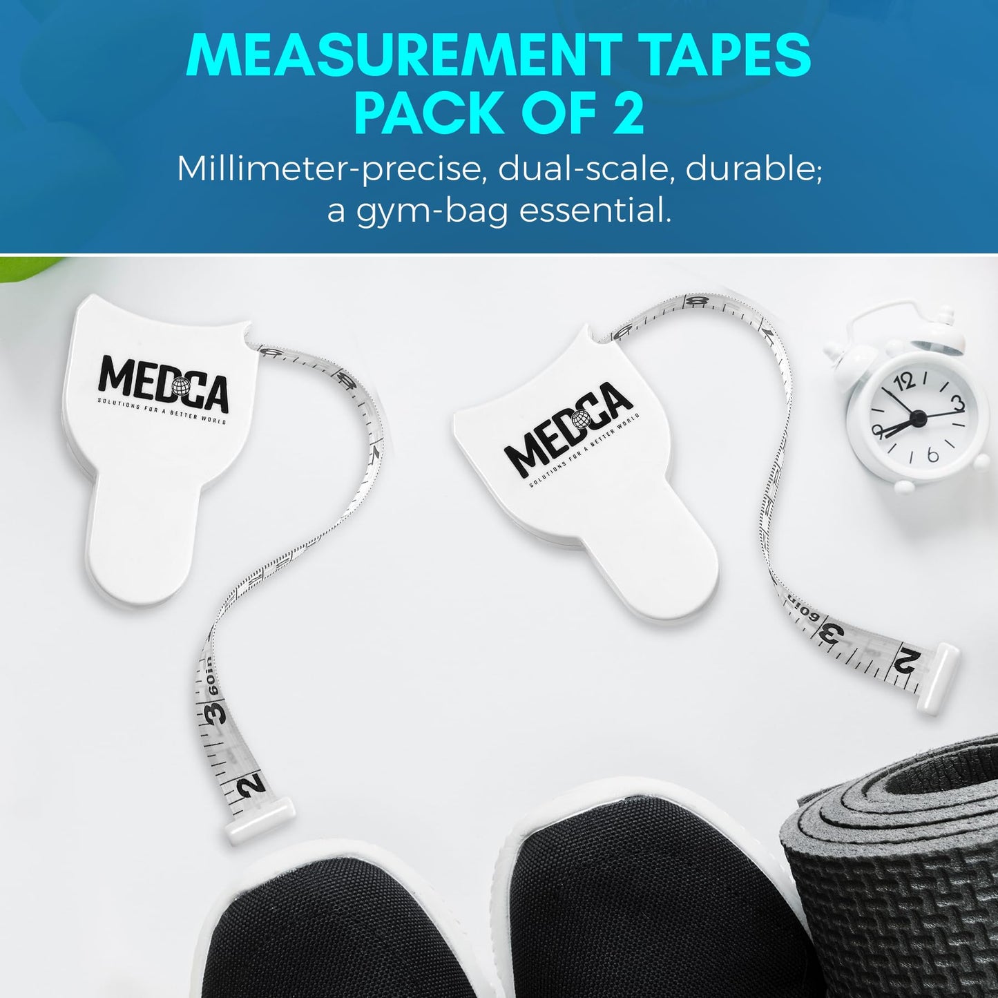 Body Tape Measure - (2 Pack) Measuring Tapes for Body and Fat Weight Monitors, (Inches & CM) Retractable Tape Measure Ruler for Accurate Body Fat Calculator Helps Calculate Fitness Body Measurements