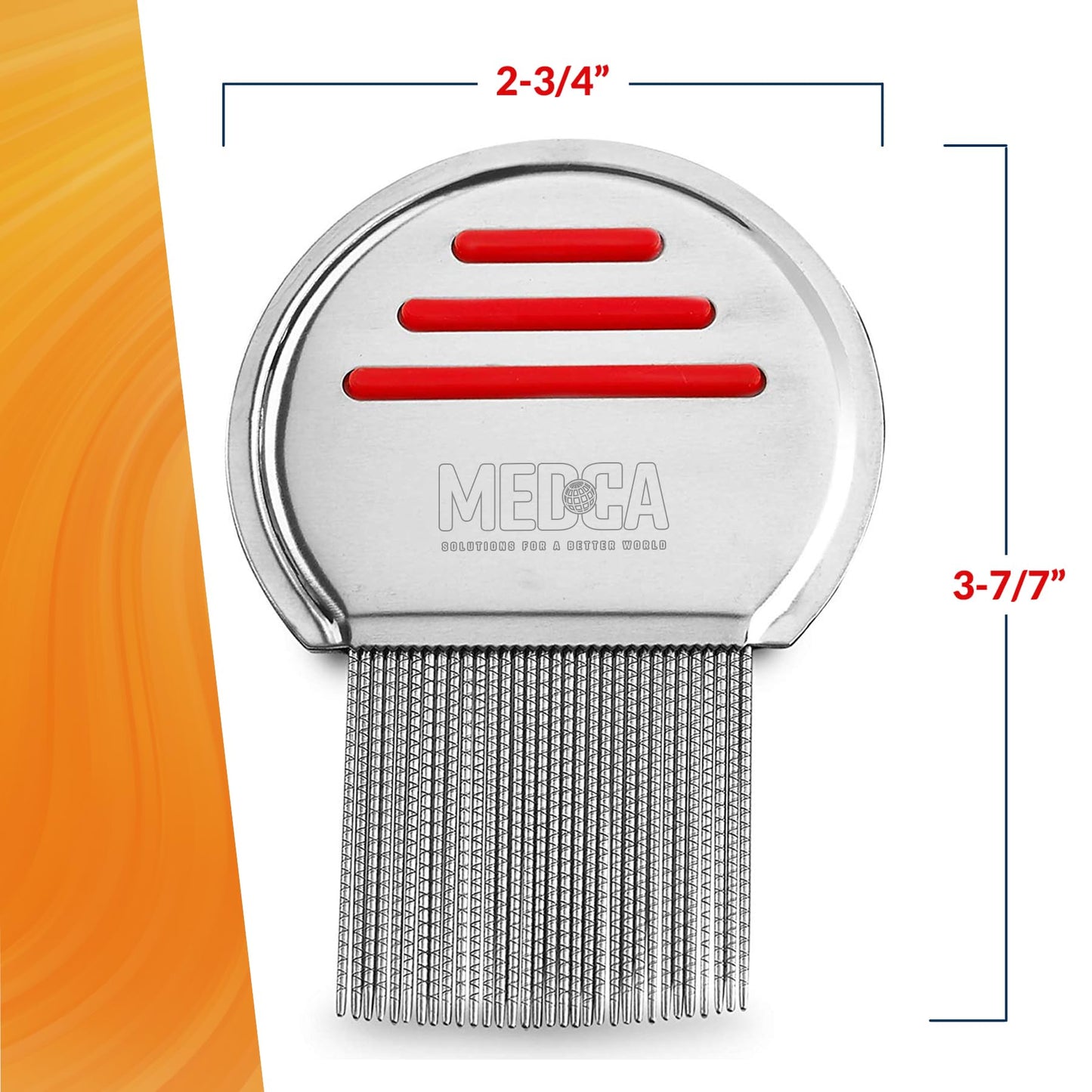 Lice Comb - (Pack of 24) Head Lice Treatment that's Individually Packaged Professional Stainless Steel Louse and Nit Combs Removes Eggs with Rounded Tips for Comfort