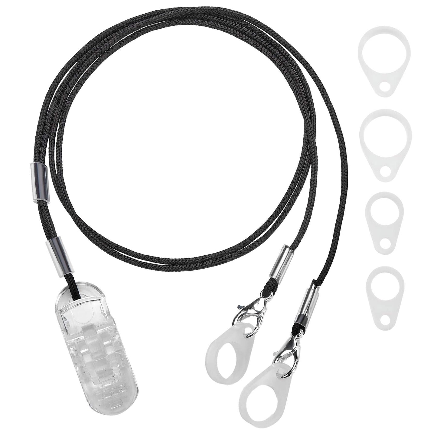 Hearing Aid Clip - Protective Holder with Anti Lost Lanyard Cord - Rope with Loops and Clip and Security Clip Ideal for 