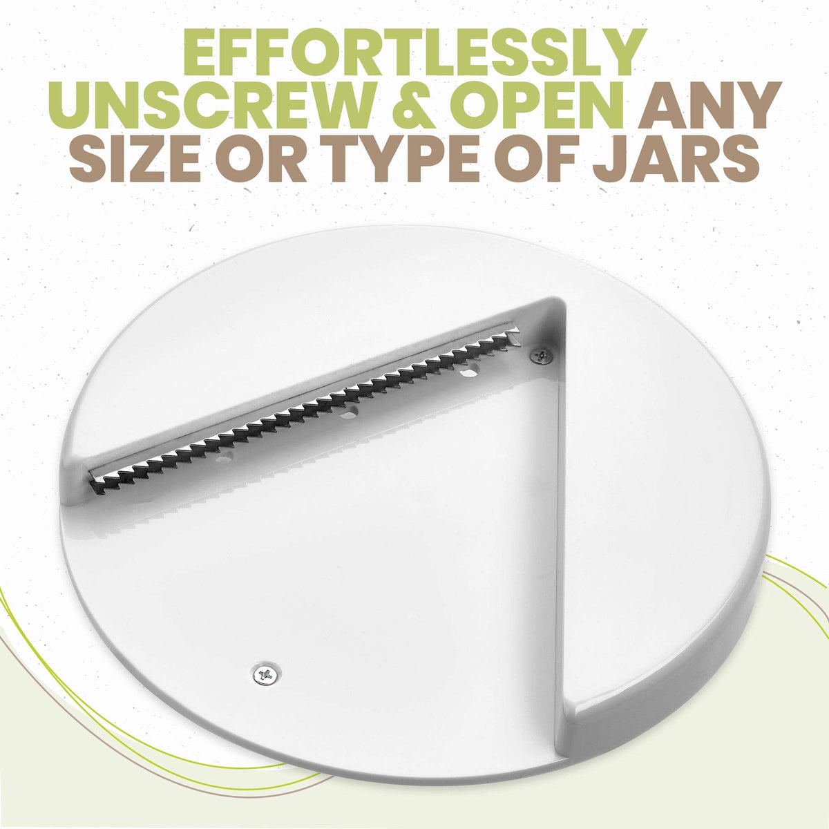 Under Cabinet Jar Opener - Undermount Lid Gripper Tool Easily Grip and Unscrew Multi-Sized Jars, Bottles and Containers - Ideal Kitchen Gadget for Weak Hands and Seniors with Arthritis