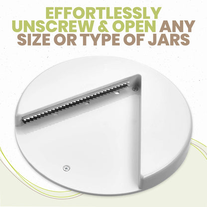 Under Cabinet Jar Opener - Undermount Lid Gripper Tool Easily Grip and Unscrew Multi-Sized Jars, Bottles and Containers - Ideal Kitchen Gadget for Weak Hands and Seniors with Arthritis
