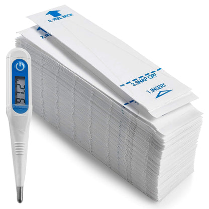Thermometer Probe Covers - Pack of 100 - Universal and Disposable Probe Cover Box for Digital Thermometer