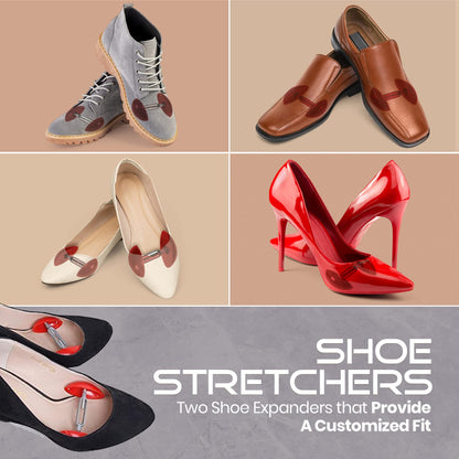 Shoe Stretcher Total of 4 Stretchers, 2 Pairs, Red