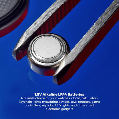 1.5V Alkaline Batteries - LR44 L1154 AG13 357 303 SR44 Battery - Button Coin Cell for Hearing Aids and Amplifiers, Toys, Remotes, Calculators, Lasers | Long Lasting Power | Anti Corrosion | 60 PCS