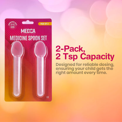 Calibrated Medicine Spoon for Kids, Baby & Toddler - (Pack of 200 Bulk) - 2 Tsp/10 mL Capacity Plastic Oral Liquid Dose Medication Graduated Dispenser