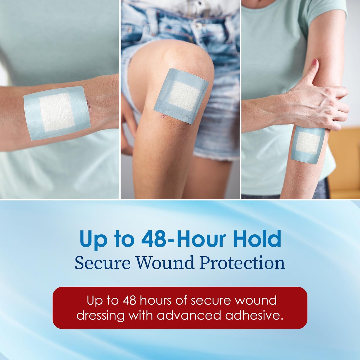Sensitive Skin Low Trauma Tape Rolls - 1 Inch x 4 Yards Blue Tape First Aid Rolls, Minimal Hair Pulling for Wounds, Lash Tape for Eyelash Extensions (Pack of 2)