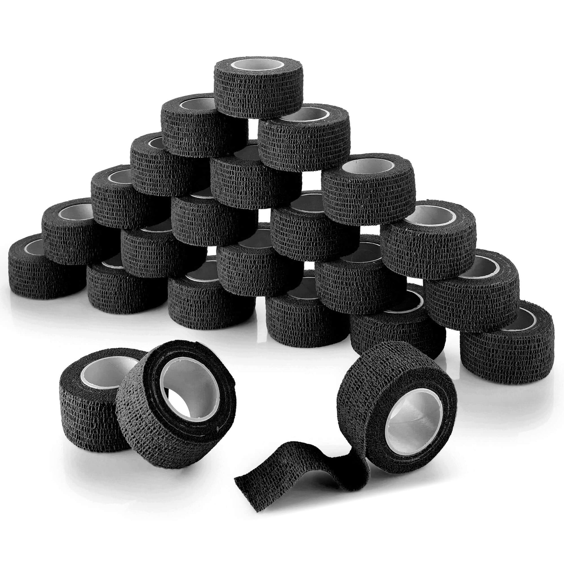 Self-Adherent Cohesive Bandage - Pack of 24 Rolls - 1" Wide x 5 Yards - Athletic Sports Tape for Medical Use, Sports, Fi