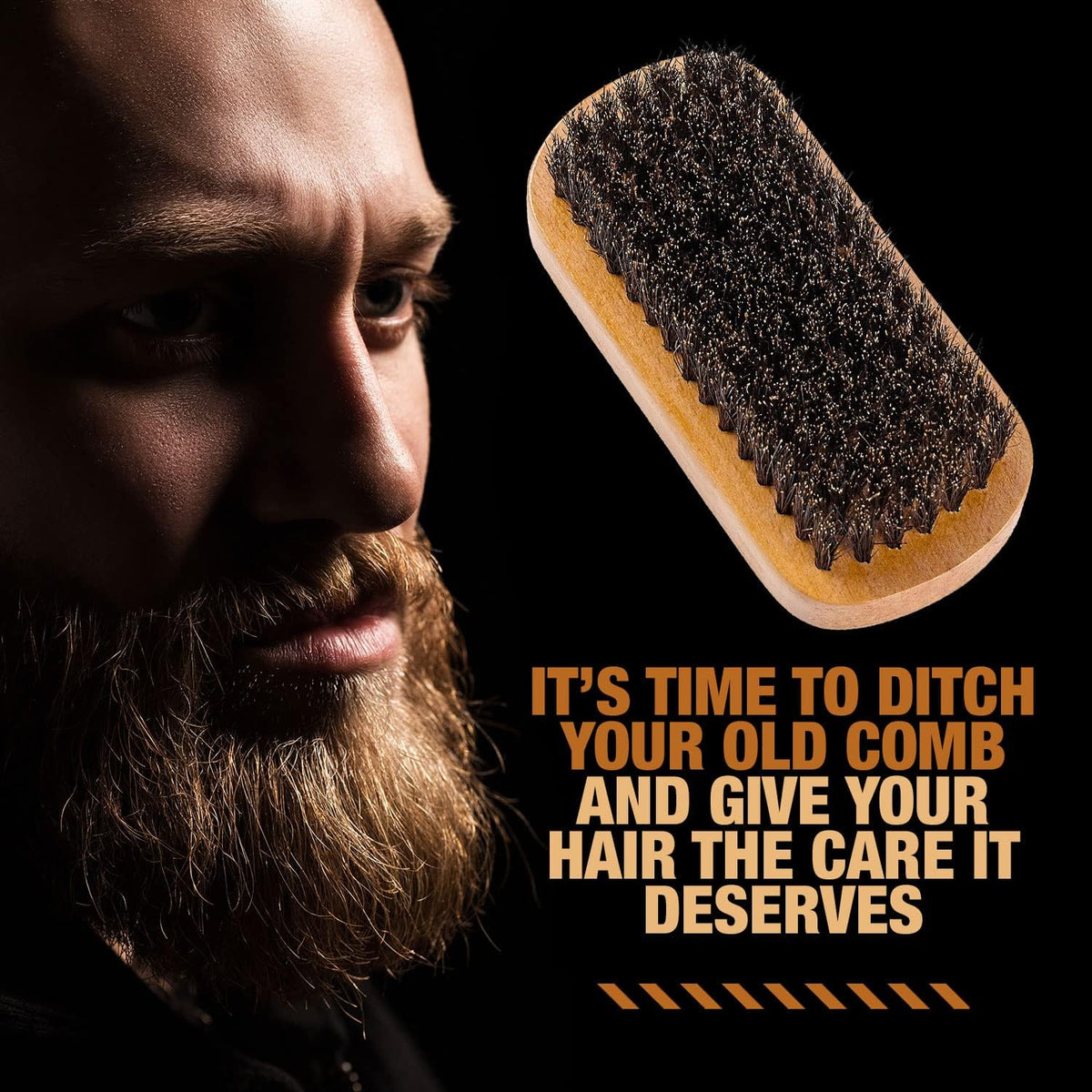 Wooden Beard and Comb Set for Men - Perfect for Beards Head Hair and Mustaches Men's Grooming Kit for Styling, Applying Beard Oils and Balms for Better Hair Care Growth and Impressive Hair Health