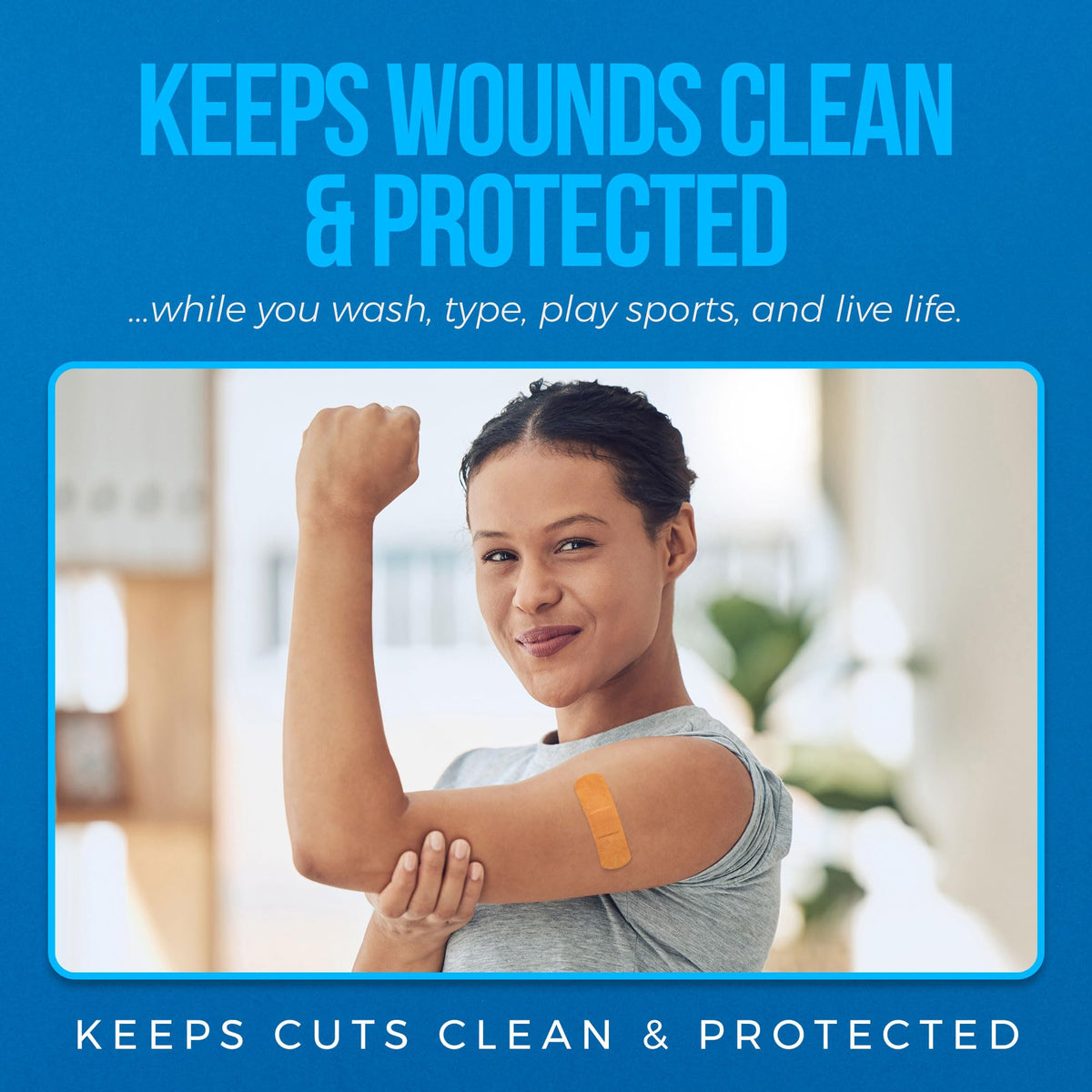 Flexible Fabric Bandages - Flex Fabric Adhesive Bandages Finger-Tip, Knuckles and Thumb for Finger Care and to Protect Wounds from Infection - (1000 Count Bulk)