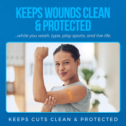 Flexible Fabric Bandages - Flex Fabric Adhesive Bandages Finger-Tip, Knuckles and Thumb for Finger Care and to Protect Wounds from Infection - (1000 Count Bulk)