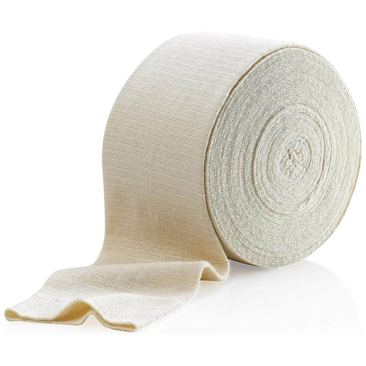 Elastic Tubular Support Bandage Size F, 10M Box - Natural Color (4" x 33 Feet) For Large Knee Support Bandage -Medium to