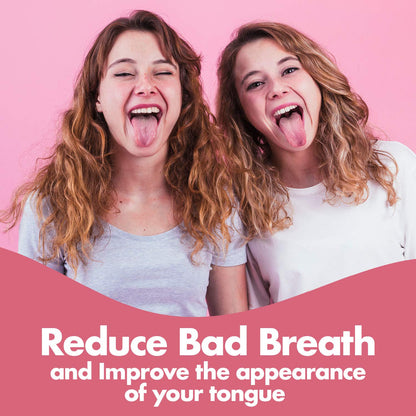 Tongue Scrapers - Pack of 2 - Stainless Steel Tongue Cleaners Brush for Help Getting Rid of Bad Breath & Bacteria - Food Scraper to Keeps Mouth & Teeth Healthy and Clean - Essential Dental Hygiene Kit